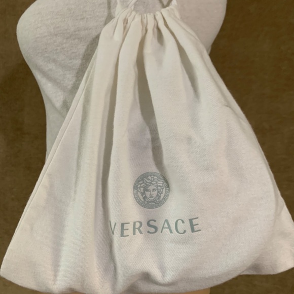 Versace Square Buckle Tribute Belt in Black